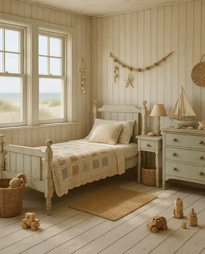 vintage farmhouse — childrens bedroom (beach)