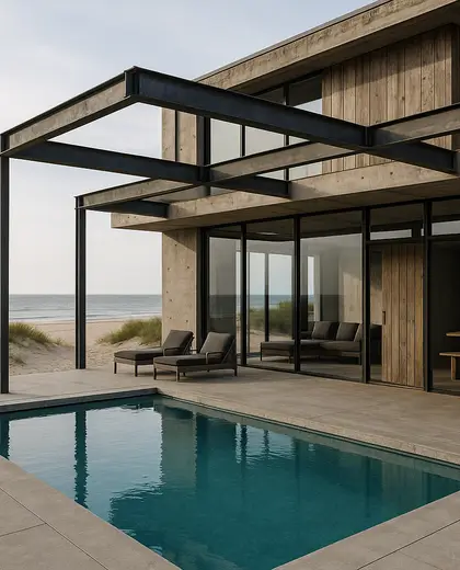 industrial house — pool (beach)