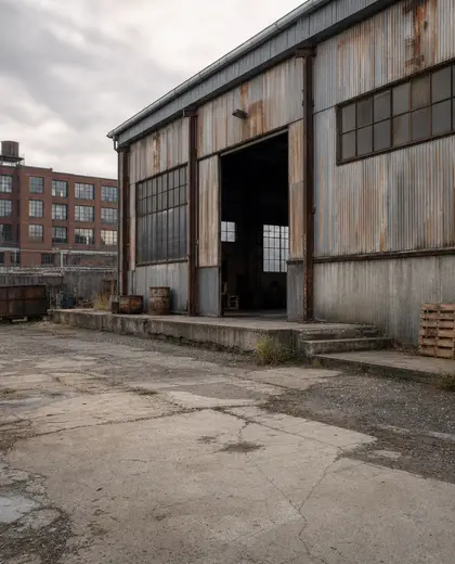 rustic yard — warehouse (urban)