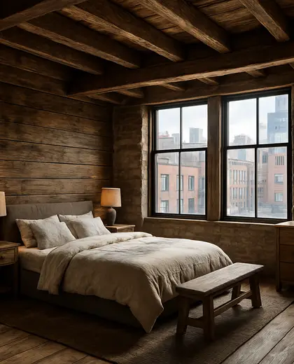 rustic house — bedroom (urban)
