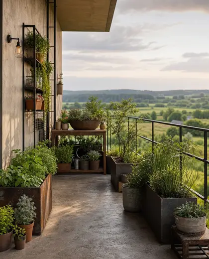 industrial garden — balcony garden (rural)