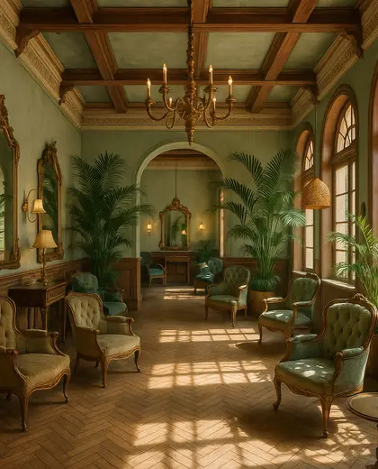 vintage salon — main hall (tropical)
