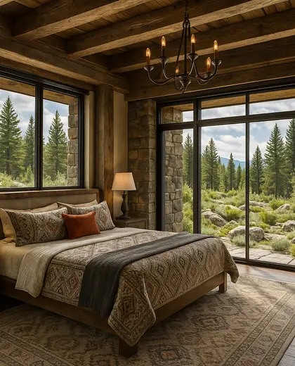 eclectic yard — master bedroom (alpine)