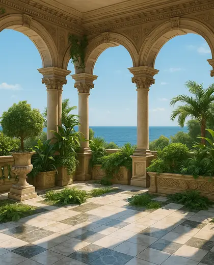 renaissance rooftop garden — reception (coastal)