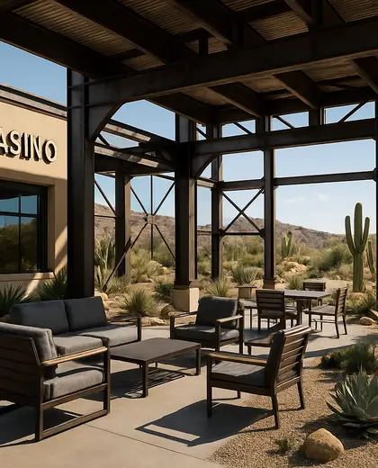 industrial casino — patio (desert)
