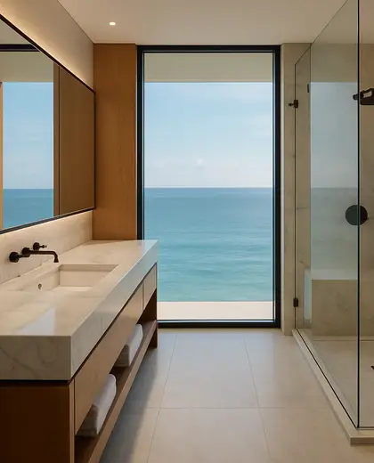 contemporary hotel — rest room (ocean)