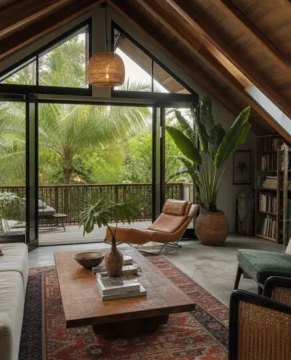 eclectic apartment — attic (tropical)