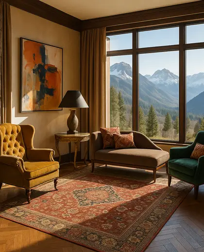 eclectic salon — master bedroom (mountain)