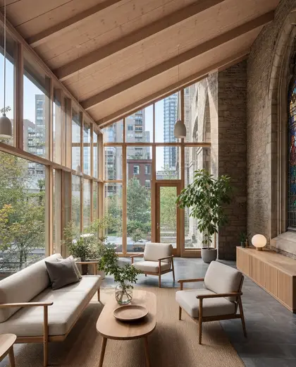 scandinavian church — sunroom (urban)