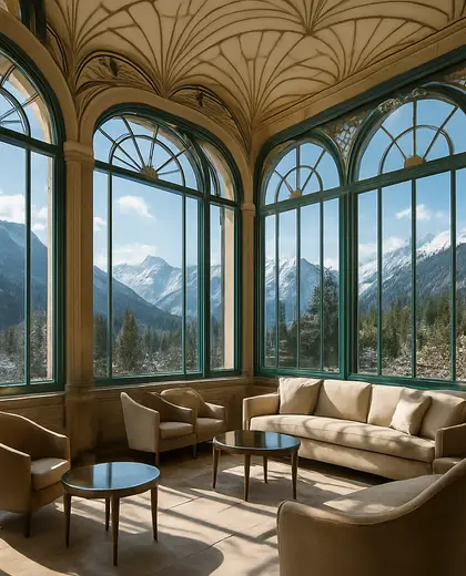 art deco hotel — sunroom (alpine)