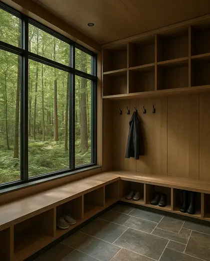 contemporary public space — mud room (forest)