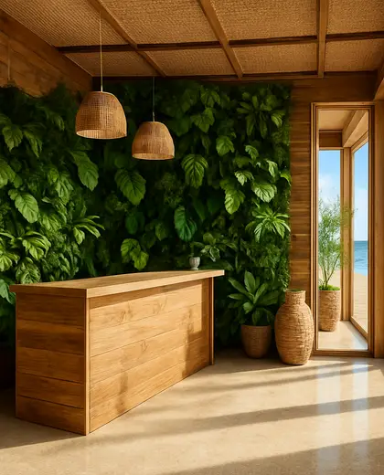 sustainable vertical garden — reception (beach)
