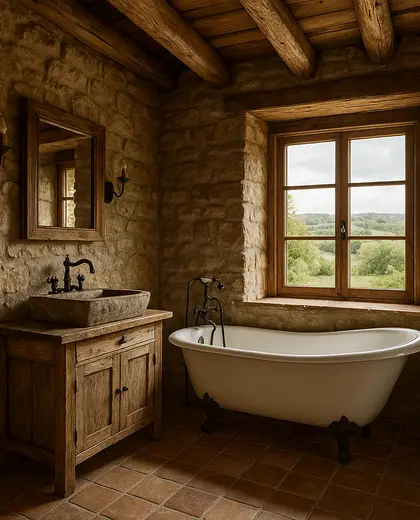 rustic building — bathroom (rural)