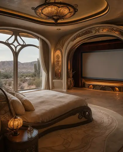 art nouveau theater — master bedroom (desert)