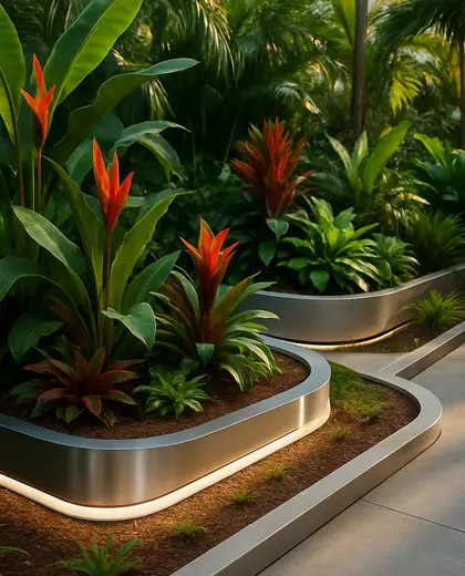 futuristic garden — edging (tropical)