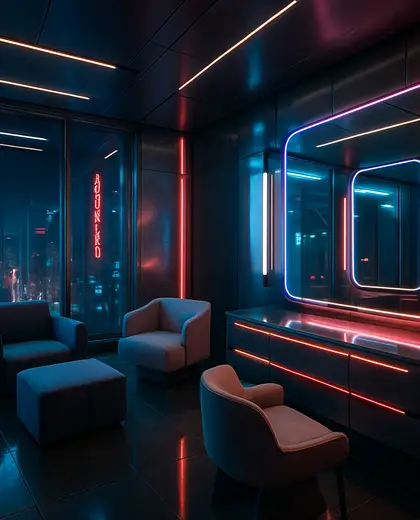 futuristic casino — dressing room (urban)