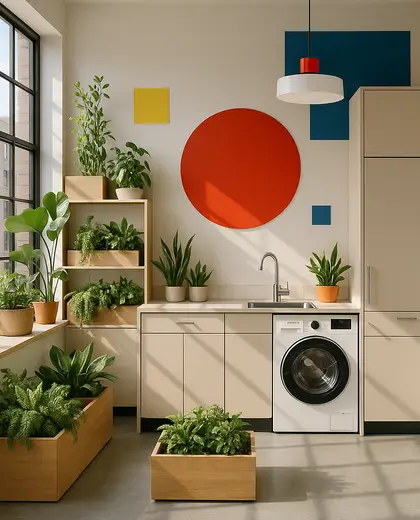 bauhaus indoor garden — laundry room (urban)