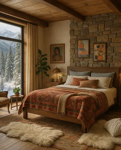 eclectic apartment — master bedroom (alpine)