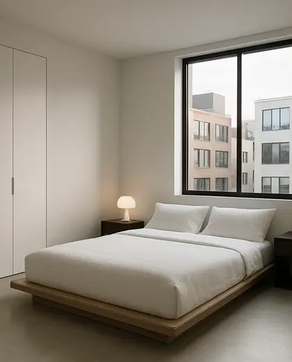 minimalist house — bedroom (urban)