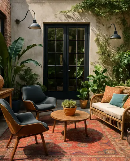 eclectic house — patio (urban)