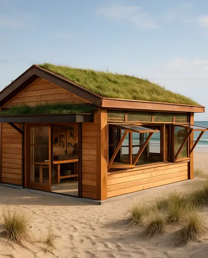 sustainable building — workshop (beach)