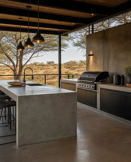 industrial condo — outdoor kitchen (savanna)