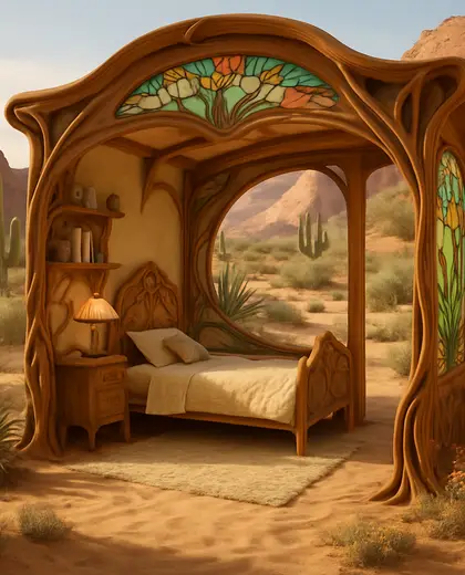 art nouveau yard — childrens bedroom (desert)