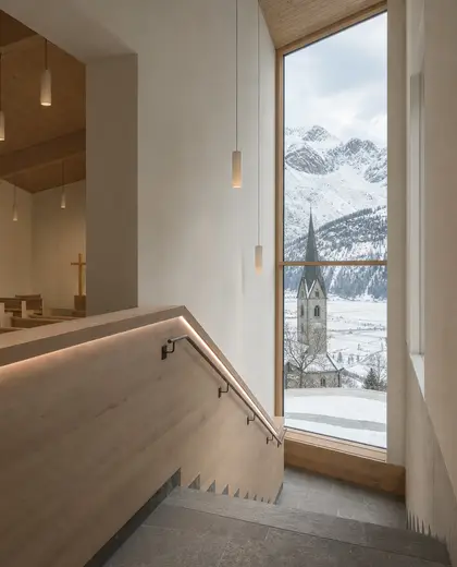 scandinavian church — staircase (alpine)
