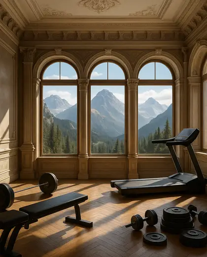 neoclassical home — training room (mountain)