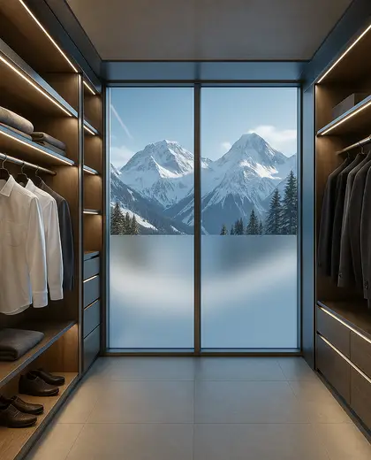 futuristic hotel — walk in closet (alpine)