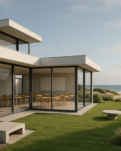 bauhaus yard — training room (beach)