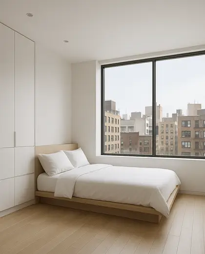 minimalist house — bedroom (urban)