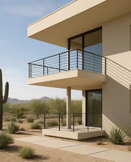 bauhaus yard — balcony (desert)