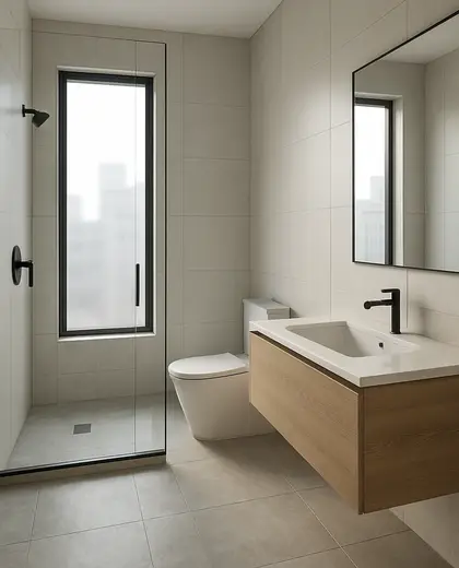 minimalist house — bathroom (urban)