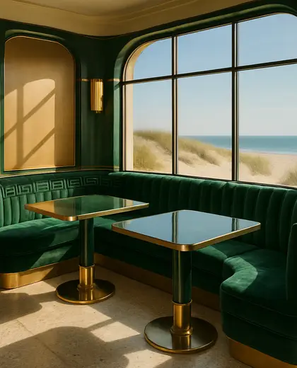 art deco public space — breakfast nook (beach)