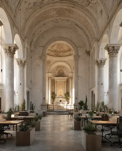 neoclassical church — coworking space (desert)