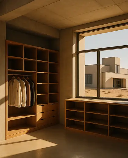 bauhaus theater — walk in closet (desert)