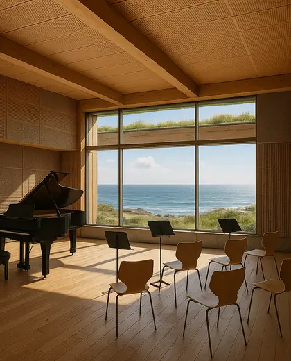 sustainable theater — music room (coastal)