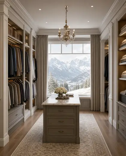 neoclassical home — walk in closet (alpine)