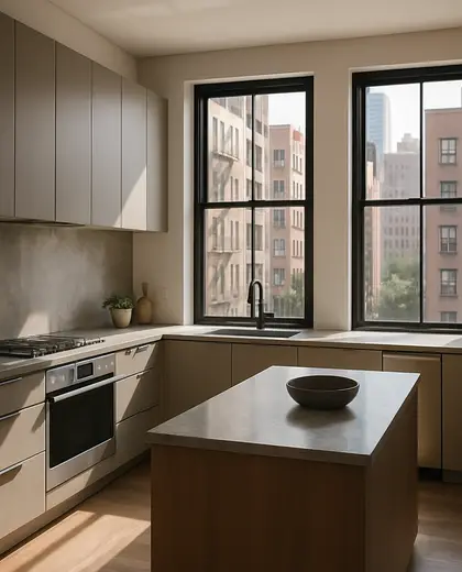 contemporary house — kitchen (urban)