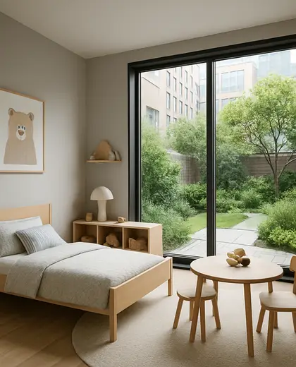 modern garden — childrens bedroom (urban)