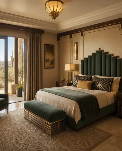 art deco house — guest room (desert)
