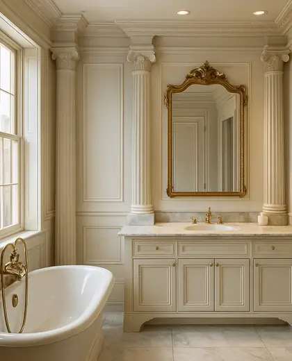 neoclassical house — bathroom (urban)