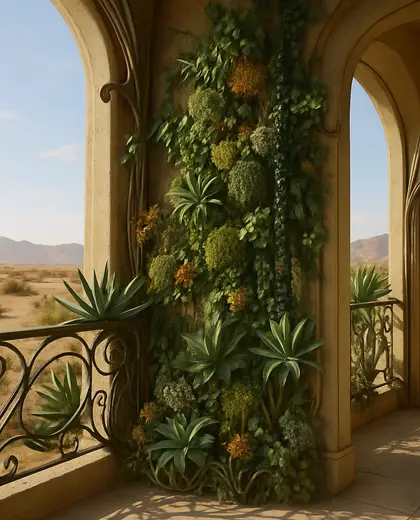 art nouveau vertical garden — balcony (desert)