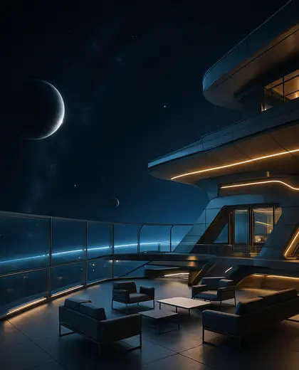 futuristic hotel — roof (space)