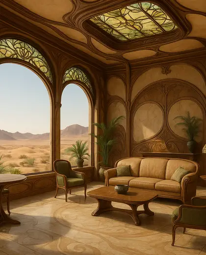 art nouveau penthouse — reception (desert)