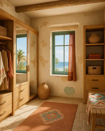 southwestern condo — dressing room (coastal)