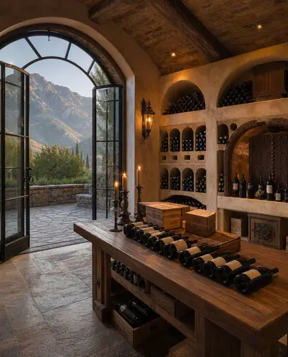 mediterranean home — wine cellar (mountain)
