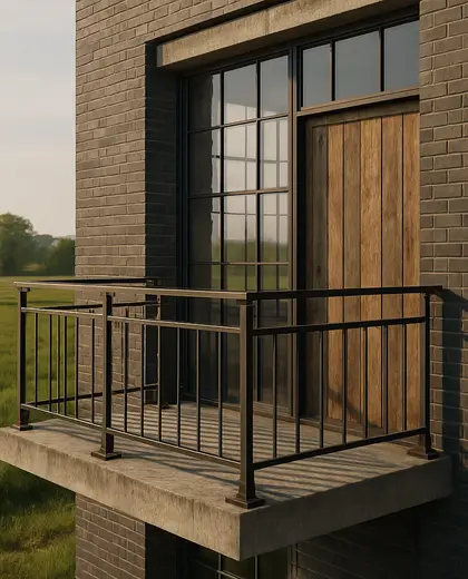 industrial facade — balcony (rural)
