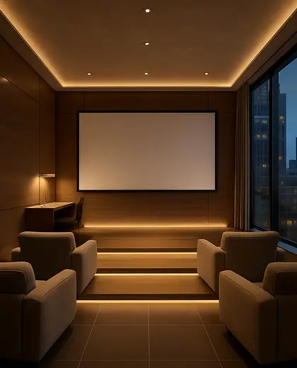 modern theater — home office (urban)